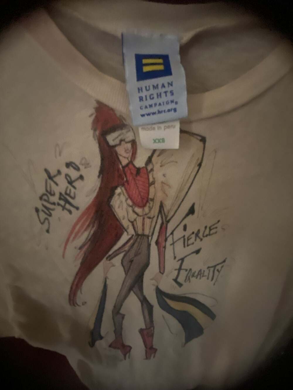 Human Rights Campaign 'Super Hero Fierce Equality' Sketch Graphic T-Shirt